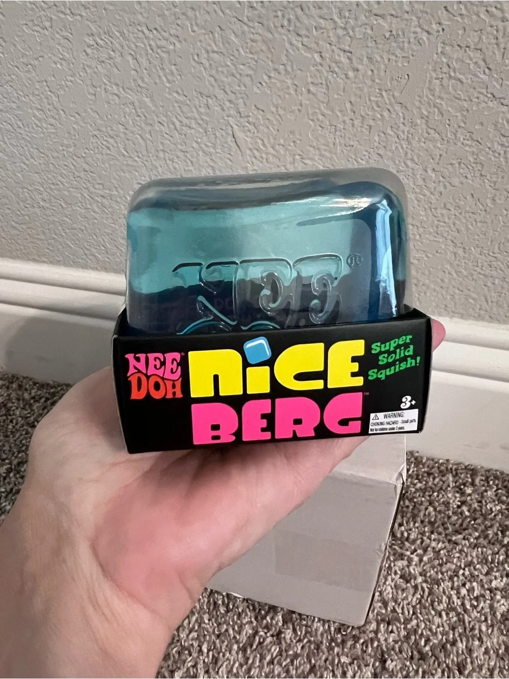Sealed Authentic NeeDoh Nice Berg Super Solid Squish - Blue💙🧊💙🧊💙